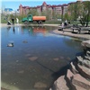 В парке имени 400-летия Красноярска наполнили водой пруд для уток
