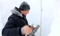 Принудительный спуск лавин на Чульжанской дистанции пути Красноярской магистрали