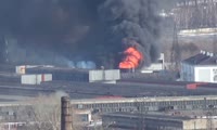 Пожар на территории Комбайнового завода