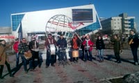 Оркестр «Siberian Percussion»  на автопробеге Красноярской филармонии