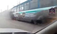 На Матросова горел трамвай 