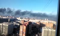Пожар  в районе военчасти на Краснодарской