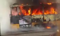 Загорелся трамвай на пр. имени газеты Красноярский Рабочий