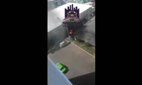 На улице Калинина сгорел автомобиль.