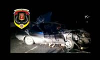 Автомобиль Toyota Corona врезался в КАМАЗ
