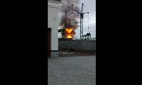 На ул. Томская загорелась машина с пропаном 