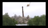 Взрыв дымовой трубы в Зеленой Роще