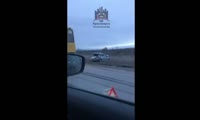 Авария с участием Toyota Wish под Красноярском 