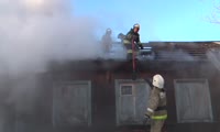Пожар в Красноярске на улице Перенсона