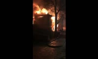 В Канске сгорел двухэтажный дом