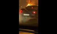 В Красноярске сгорела машина скорой помощи