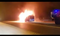 В Норильске сгорел автобус