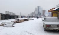Демонтаж павильонов около Центрального рынка Красноярска 