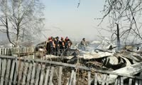 Пожар в Шарыповском районе, н.п. Никольск