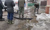 Откачка воды в Емельяново 