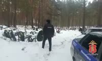 Оперативные действия полиции на кладбище в Лесосибирске 