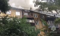 Тушение пожара в переулке Маяковского 