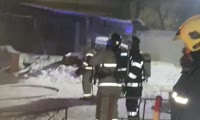 Пожар на улице Ленина в Красноярске 