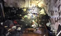 Последствия пожара в квартире на улице Шевченко 