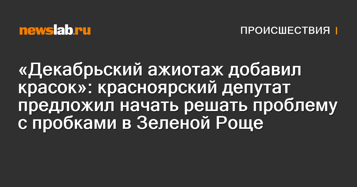 «Декабрьский ажиотаж добавил красок»: красноярский депутат предложил ...