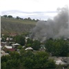 В центре Красноярска горит здание