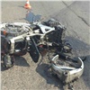 В Красноярске на ходу развалился уходивший от погони мотоцикл