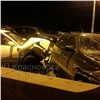 Пьяный водитель протаранил автомобиль на красноярском Коммунальном мосту (видео)