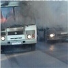 «Первый рейс после ТО»: на ул. Пограничников сгорел автобус ПАЗ