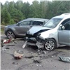 В страшной аварии под Канском разбились четыре автомобиля (видео)