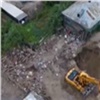 В Николаевке разгромили мешающий стройке теплотрассы участок (видео)