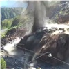 На Красноярской магистрали взорвали скалы (видео)