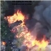На Свердловской вспыхнул страшный пожар (видео)