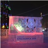 В Красноярске появилась четырехметровая ледяная скульптура медалей Универсиады