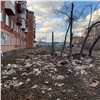 Красноярцы сфотографировали горы растаявшего мусора на Красрабе