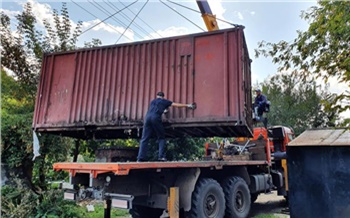 170 незаконных и грязных гаражей убрали в Ленинском районе Красноярска