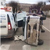 В центре Красноярска водитель «Жигулей» устроил аварию с «перевёртышем»