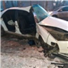 На правобережье Красноярска пьяный водитель разбил иномарку об дерево. Погибла пассажирка (видео)