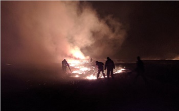 «2015 год ничему не научил?»: рядом с поселком Шира произошел первый в этом году степной пожар