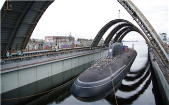 Атомную подлодку «Красноярск» спустили на воду в Северодвинске