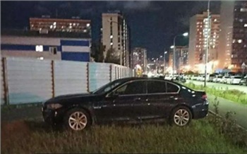В Белых Росах автохам на BMW припарковался на газоне и сломал недавно посаженные кусты