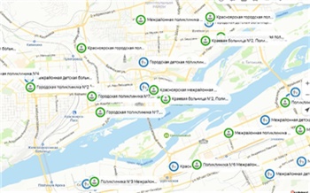 Для красноярцев составили интерактивную карту инфекционных поликлиник