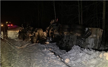 В Красноярском крае в лобовом столкновении с грузовиком погибли трое мужчин