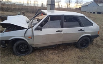 В Красноярске неопытный водитель врезался в дерево: пострадали четверо