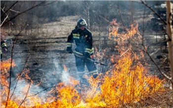 В Красноярске и окрестностях из-за массовых палов травы загорелись дома и погиб человек. На борьбу с огнем подняли вертолеты