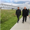 «Испытываю чувство гордости»: губернатор Красноярского края проинспектировал стройку Высокогорского моста