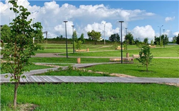 Площадка для выгула собак, скейт-парк и сцена: в Красноярске завершилось благоустройство парка Солнечная поляна