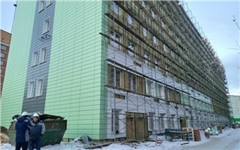 В красноярском Северном продолжается строительство поликлиники