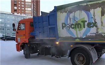 Регоператор «РостТех» показал работу мусоровозов в 50-градусные морозы