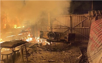 Железногорский дачник по неосторожности спалил свой дом и баню