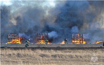 Горело под контролем: в Красноярском крае сотрудники МЧС ради тренировки устроили пожар